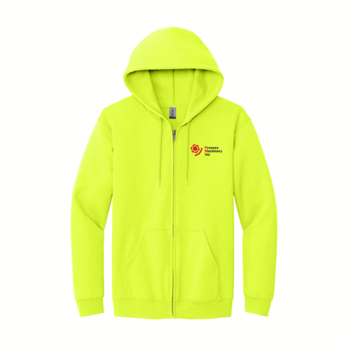 18600-safetygreen Safety Green Gildan® Heavy Blend™ Full-Zip Hooded Sweatshirt